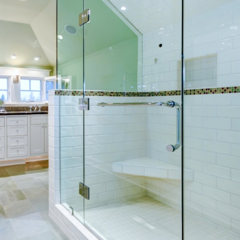 custom shower glass panels from All Team Glass & Mirror Ltd. in Woodbridge, Ontario