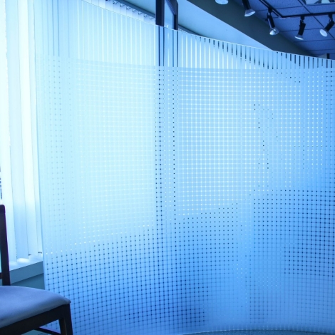 Custom etched glass from All Team Glass & Mirror Ltd. in Woodbridge, Ontario.