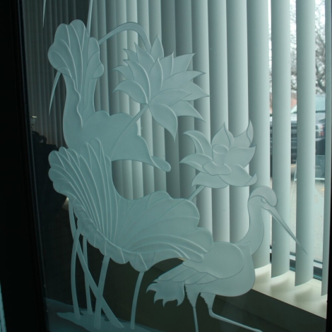 Flawless custom etched glass from All Team Glass & Mirror Ltd. in Woodbridge, Ontario