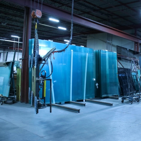 Custom architectural glass from All Team Glass & Mirror Ltd. in Woodbridge, Ontario